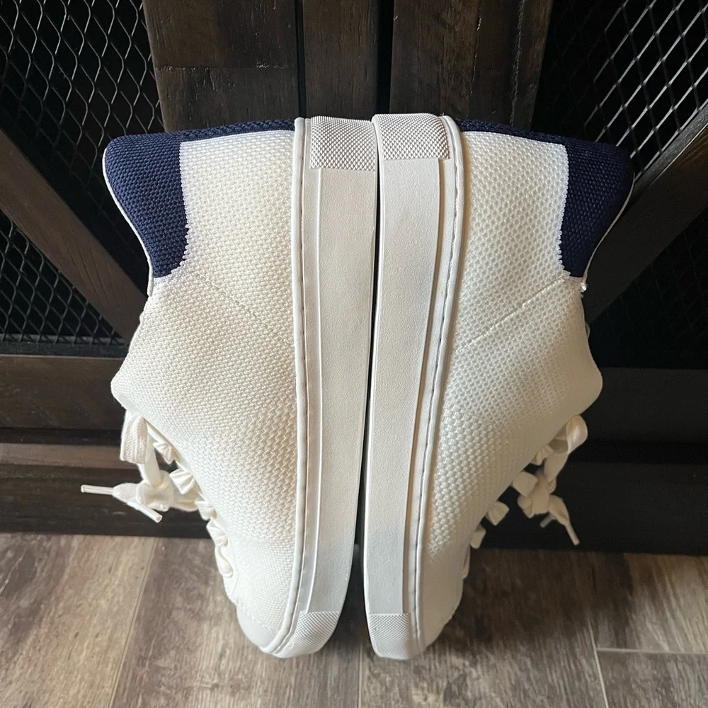 NWOB GREATS BROOKLYN G-Knit White / Navy Sneakers Mens Size: 11